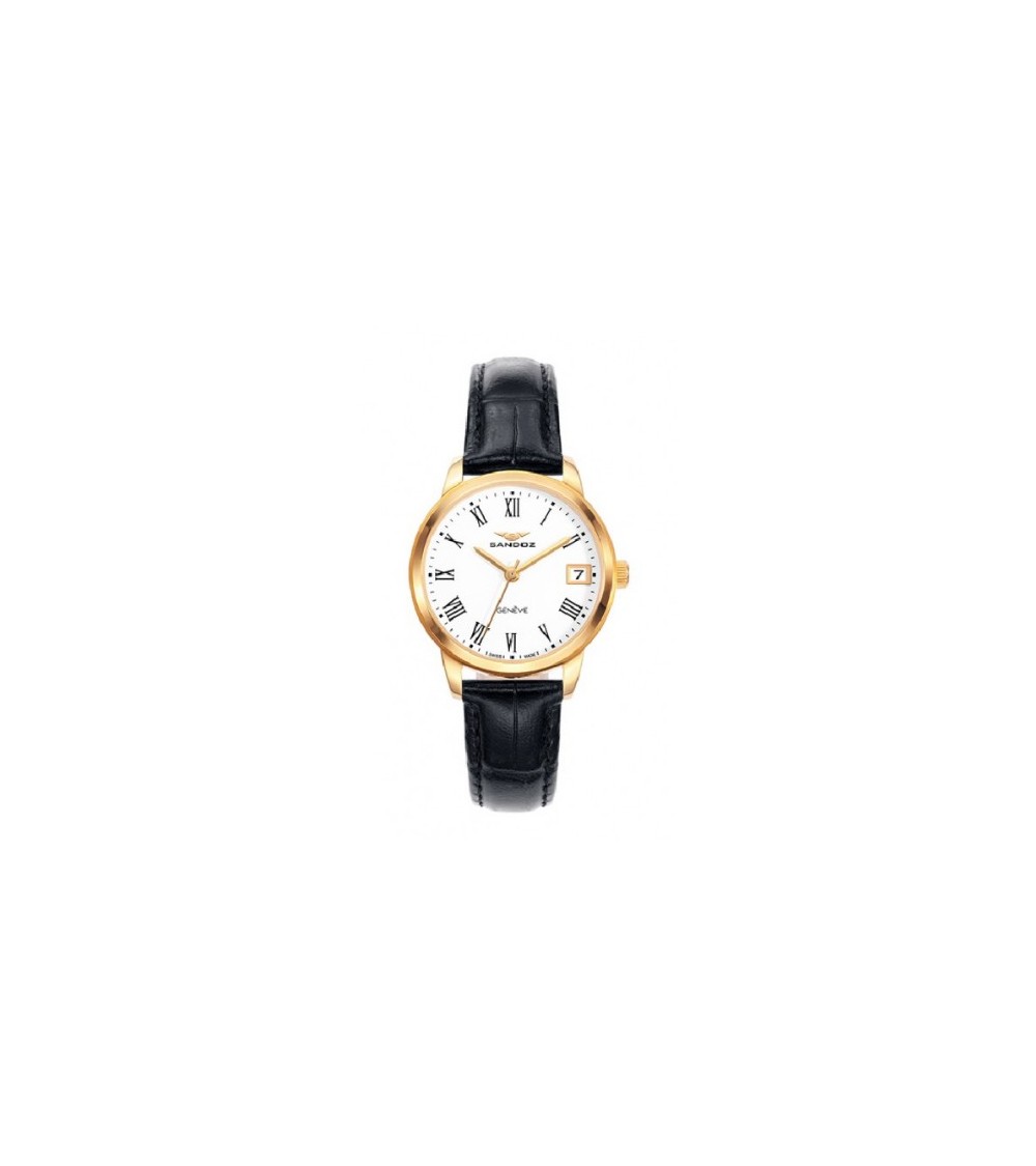 Reloj Sandoz negro dorado mujer 81340-93
