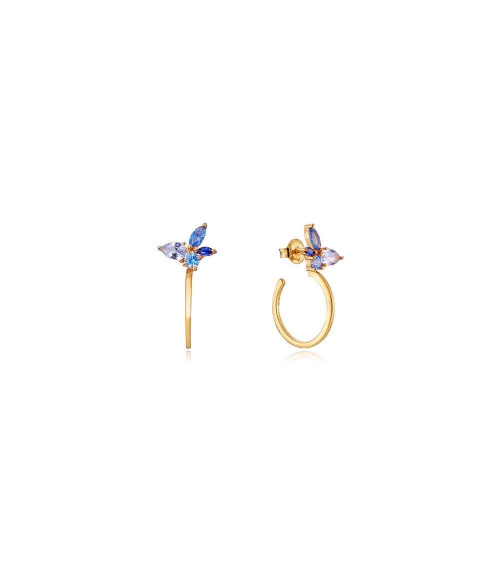 Aros dorados Viceroy flores azules 13134E100-39