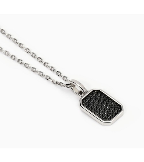 Collar de hombre plata y chapa 553678