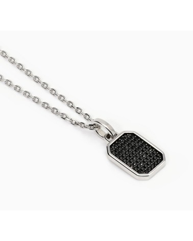 Collar de hombre plata y chapa 553678