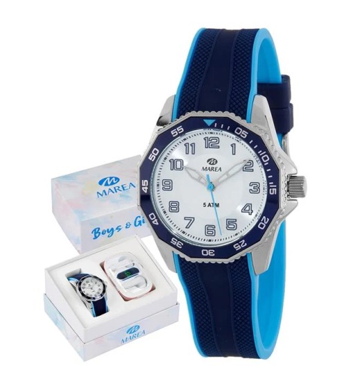Reloj Marea azul + Auriculares Bluetooth B35361/1