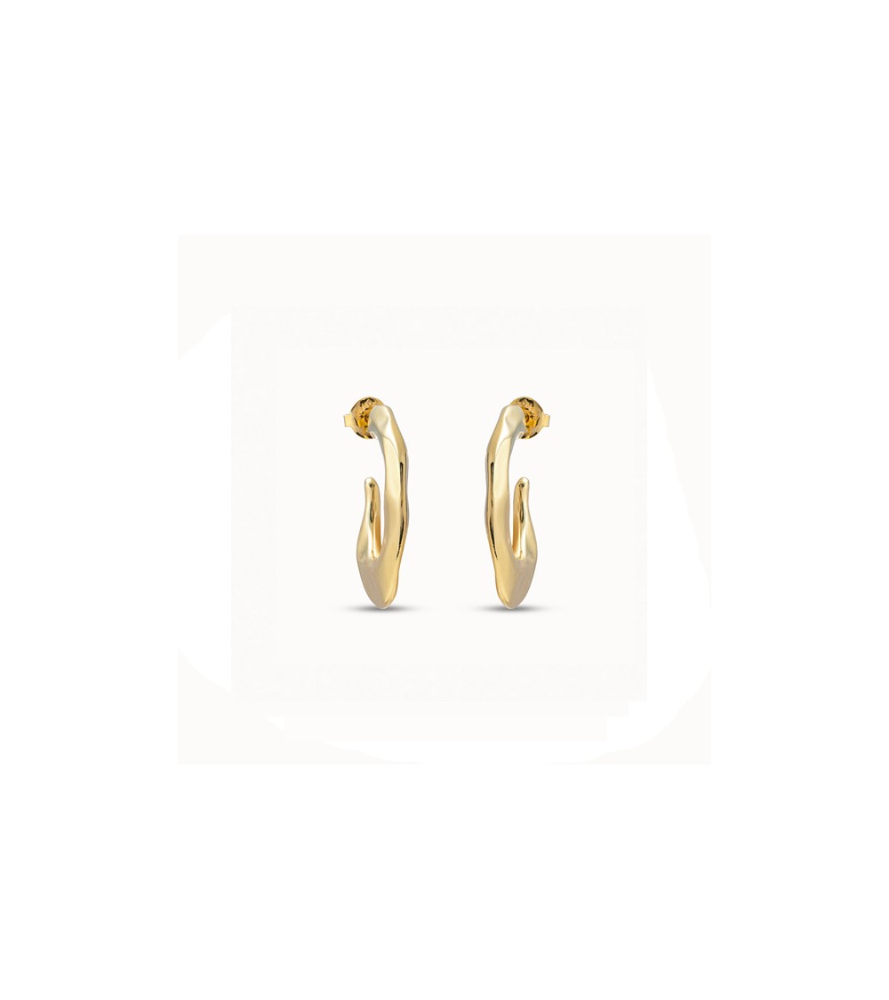 Pendientes Uno de 50 banana aplastada oro PEN0793ORO