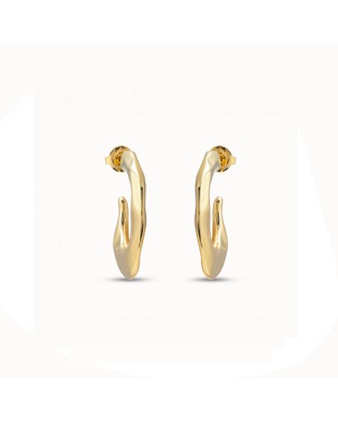 Pendientes Uno de 50 banana aplastada oro PEN0793ORO