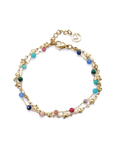 Pulsera Viceroy Kiss dorada colores 14175P01019