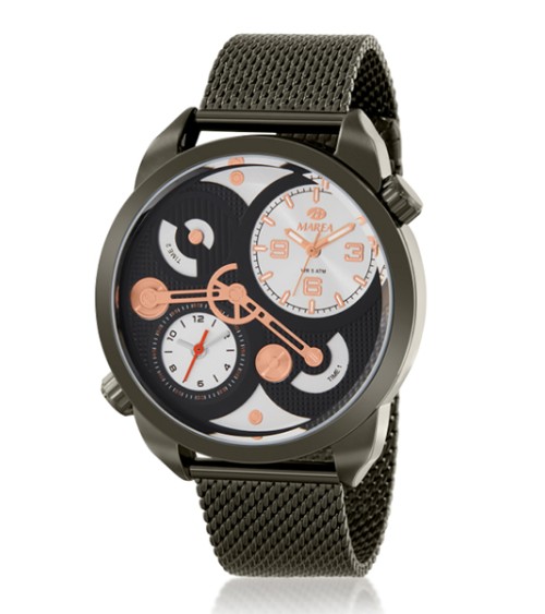 Reloj Marea acero negro rosa B54220/2