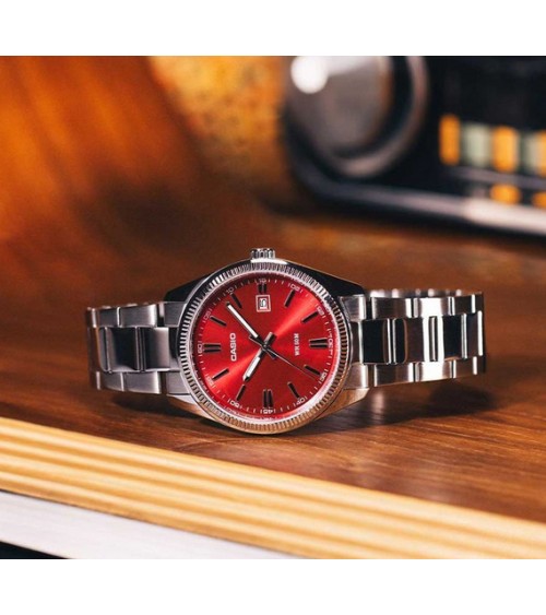 Reloj Casio esfera roja MTP-1302PD-4AVEF