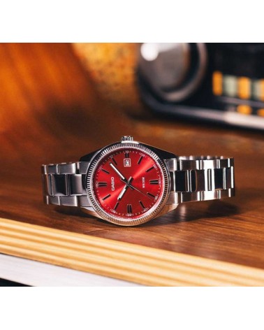 Reloj Casio esfera roja MTP-1302PD-4AVEF