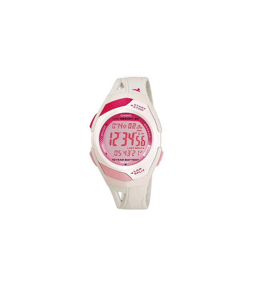 Reloj Casio blanco y rosa chica STR-300-7EG