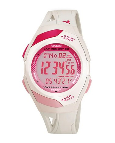 Reloj Casio blanco y rosa chica STR-300-7EG