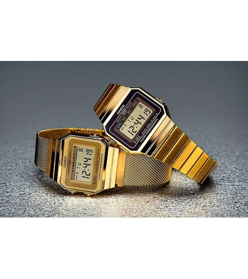 Reloj Casio dorado retro A700WEMG-9A