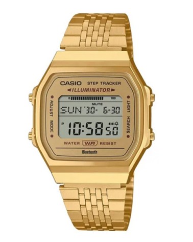 Reloj Casio dorado retro step tracker ABL-100WEG-9AEF