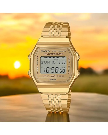 Reloj Casio dorado retro step tracker ABL-100WEG-9AEF