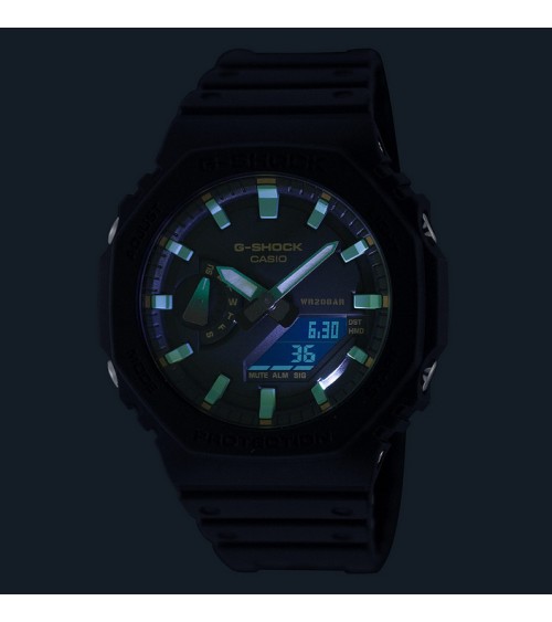 Reloj Casio G-Shock negro verde GA-2100RC-1A