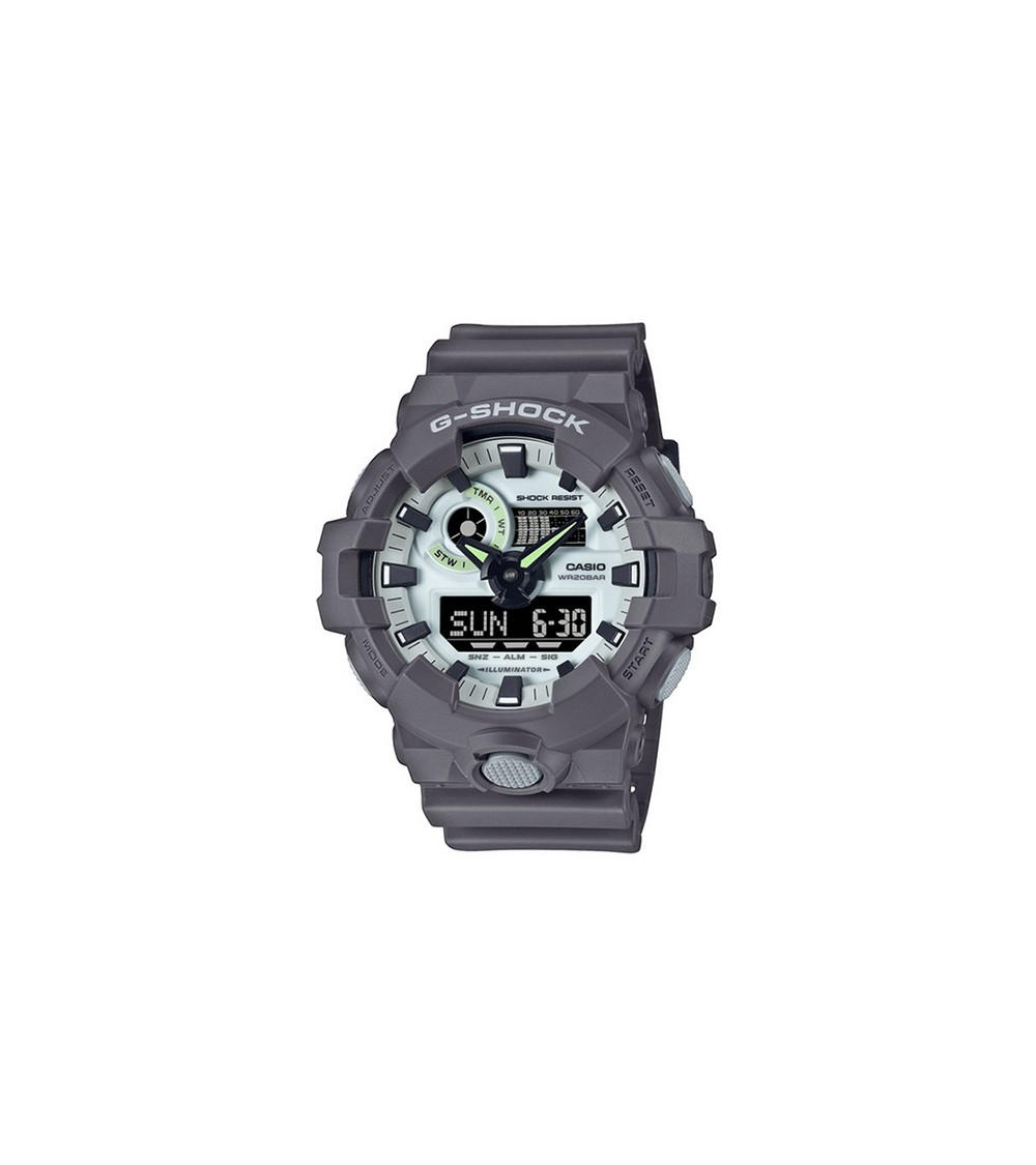 Reloj G-SHOCK Hidden Glow Gris GA-700HD-8AER