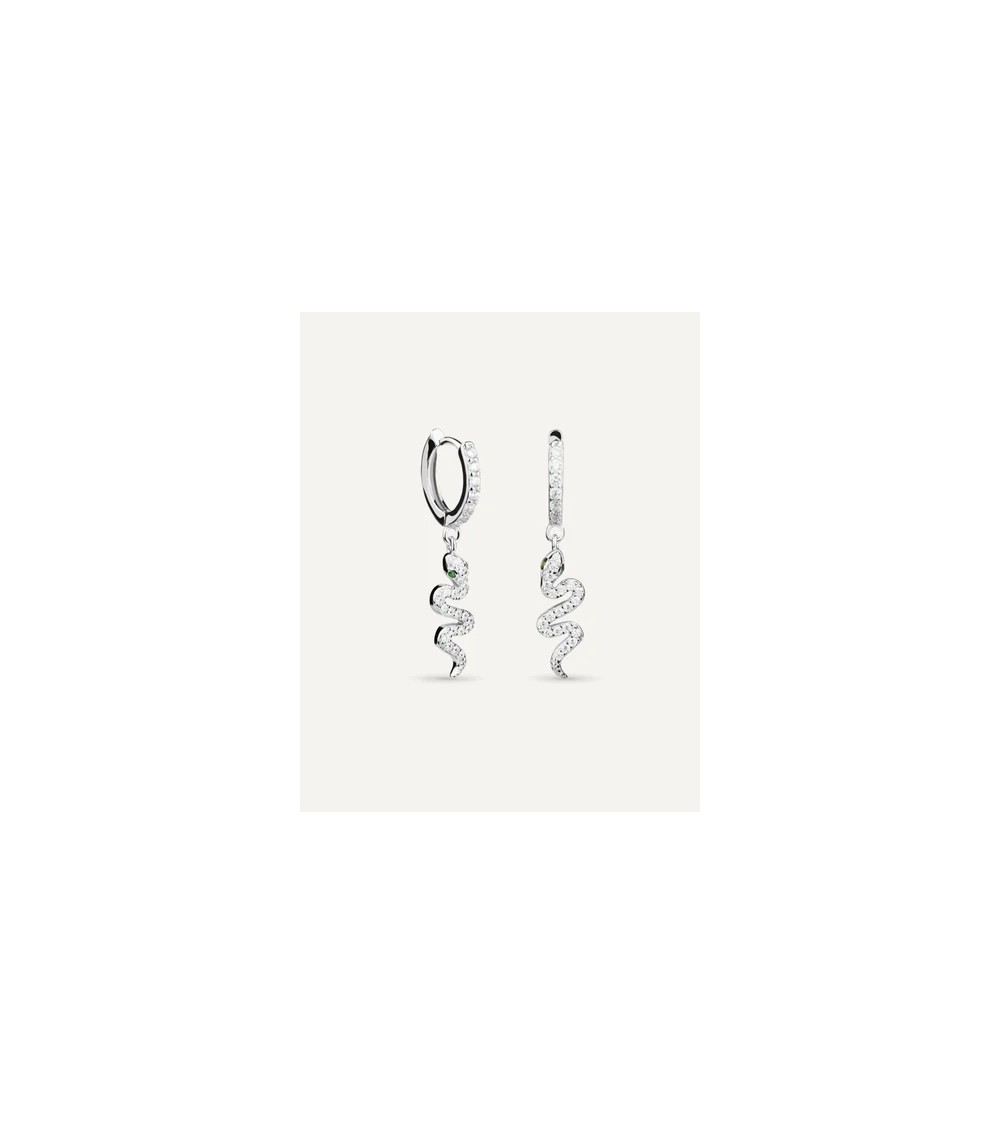 Pendientes Aros de plata serpiente 43.PE.22A