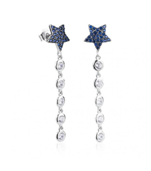 Pendientes largos estrella azul T-Adoro 43.PE2.03