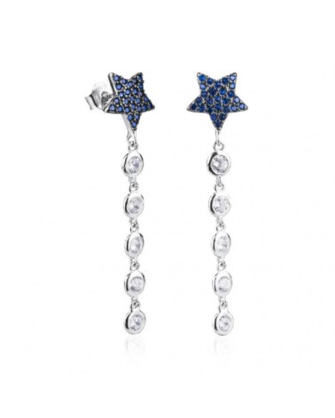 Pendientes largos estrella azul T-Adoro 43.PE2.03