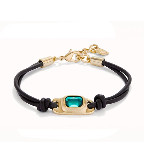 Pulsera Uno de 50 bañada oro 18k PUL2480VRDORO