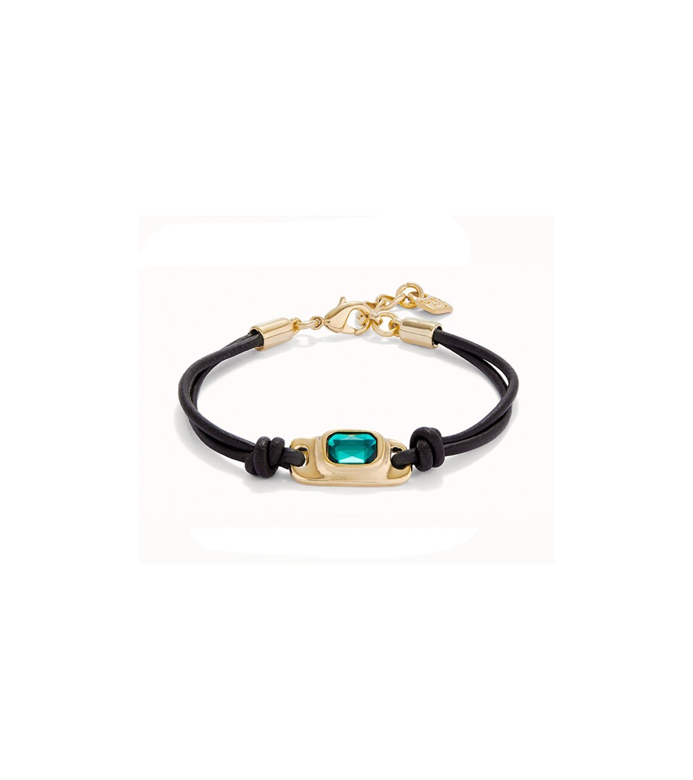 Pulsera Uno de 50 bañada oro 18k PUL2480VRDORO