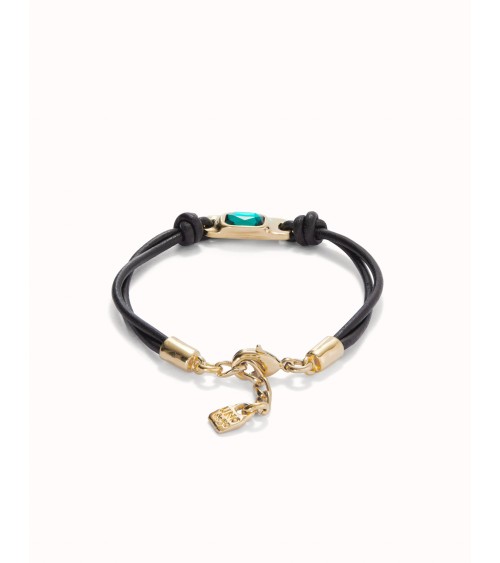 Pulsera Uno de 50 bañada oro 18k PUL2480VRDORO