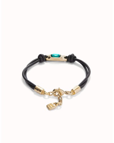 Pulsera Uno de 50 bañada oro 18k PUL2480VRDORO