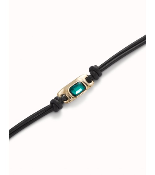 Pulsera Uno de 50 bañada oro 18k PUL2480VRDORO