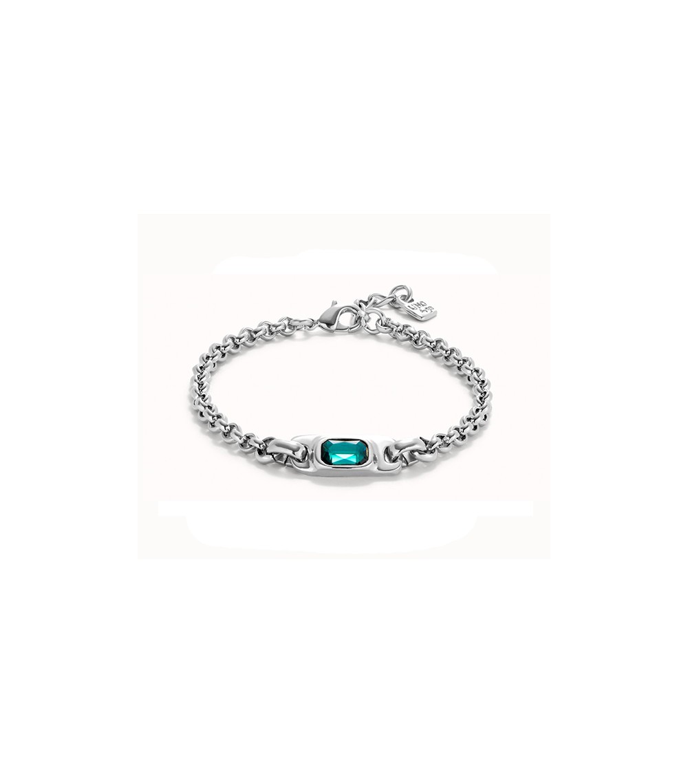 Pulsera Uno de 50 cristal verde PUL2495VRD