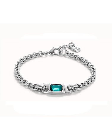 Pulsera Uno de 50 cristal verde PUL2495VRD