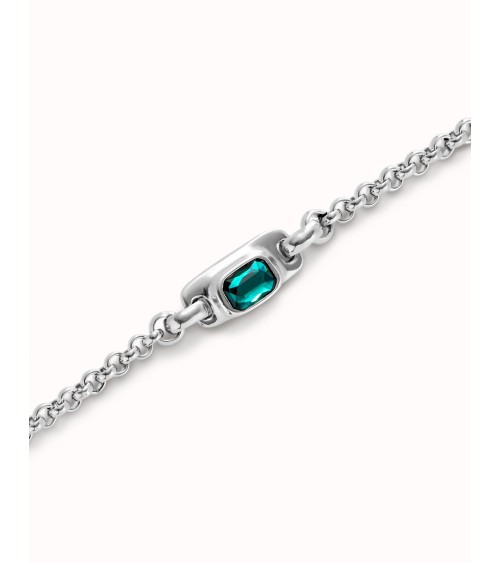 Pulsera Uno de 50 cristal verde PUL2495VRD