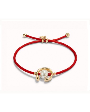 Pulsera dorada Uno de 50 hilo rojo PUL2505ROJORO