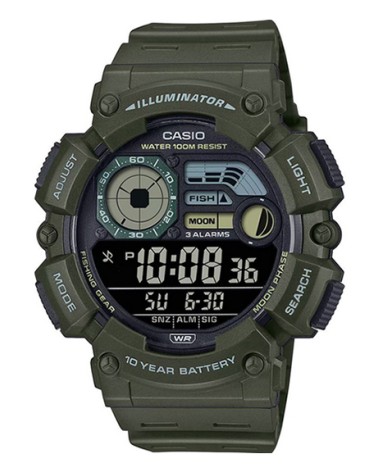 Reloj Casio digital verde pesca WS-1500H-3BVEF