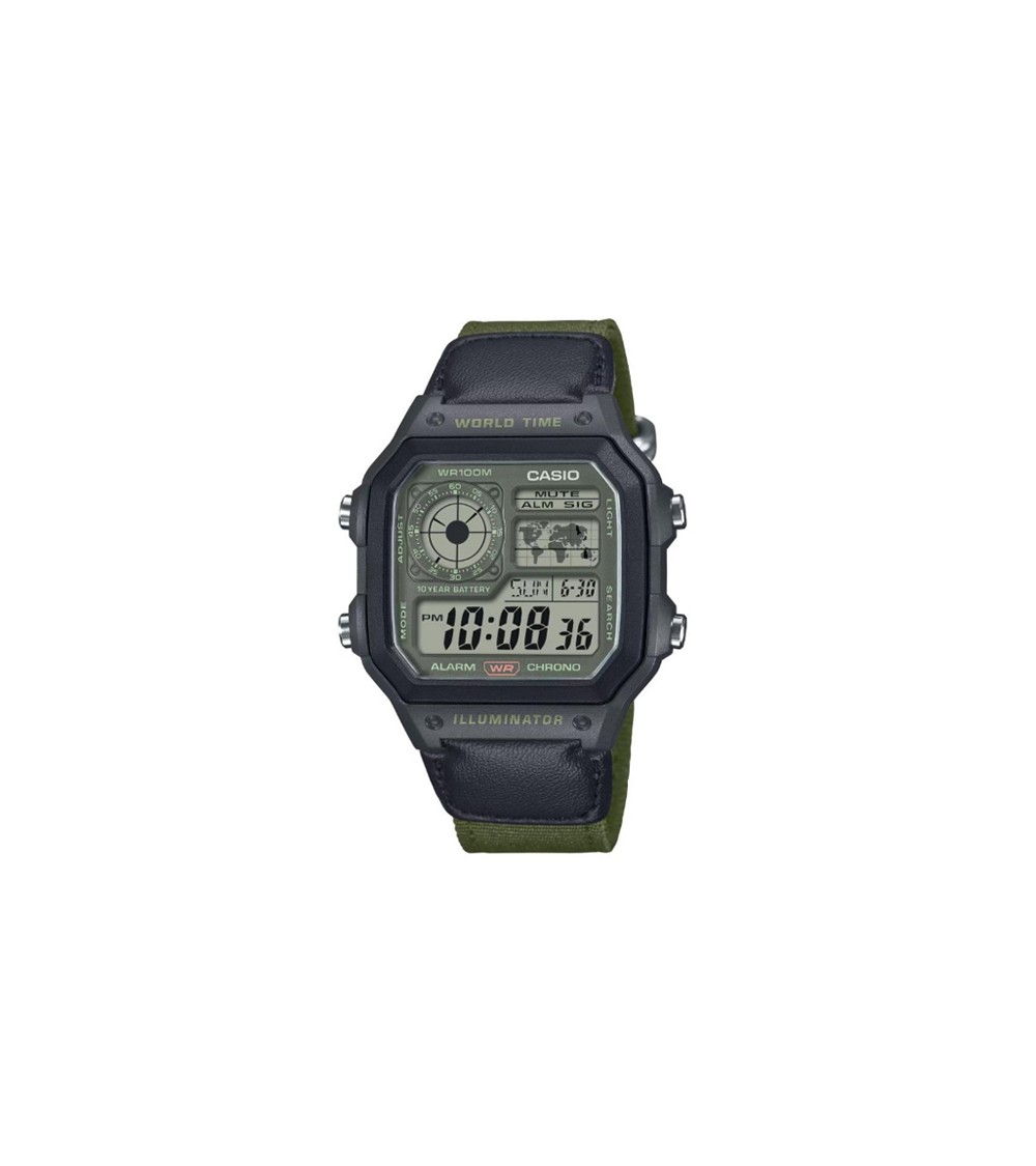 Reloj Casio digital nylon verde AE-1200WHUB-3AVEF