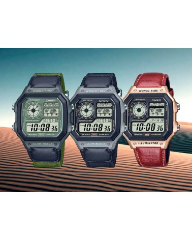 Reloj Casio digital nylon verde AE-1200WHUB-3AVEF