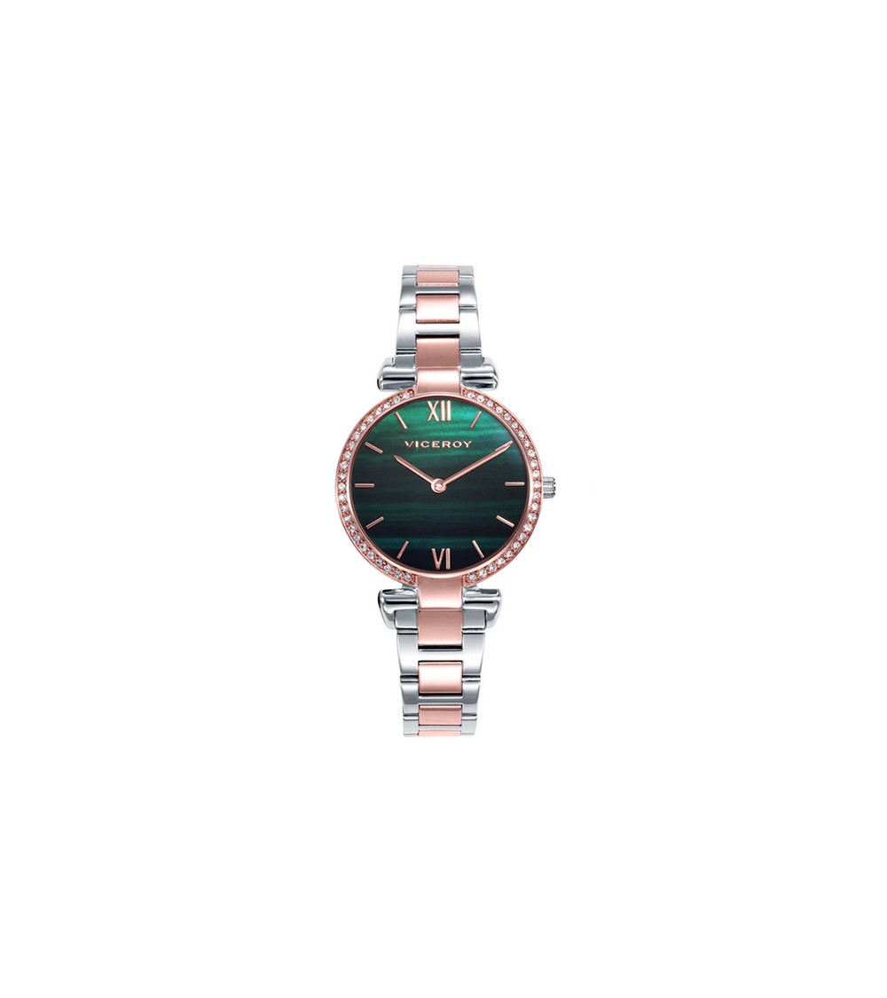 Reloj rosado bicolor Viceroy malaquita 42446-63