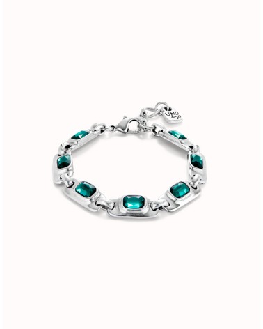 Pulsera Uno de 50 cristales verdes PUL2487VRD