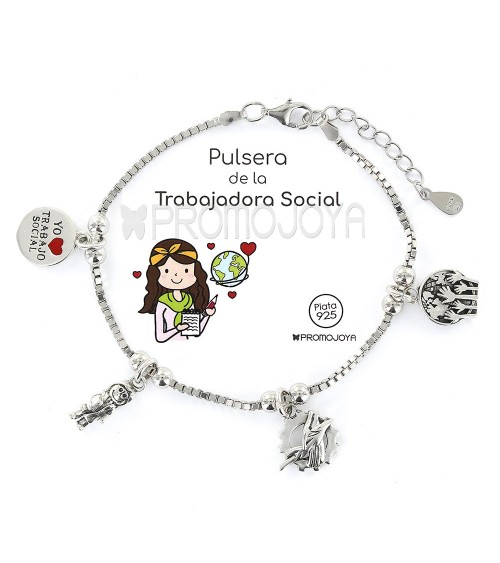 Pulsera 'Trabajadora social' de plata 9107651