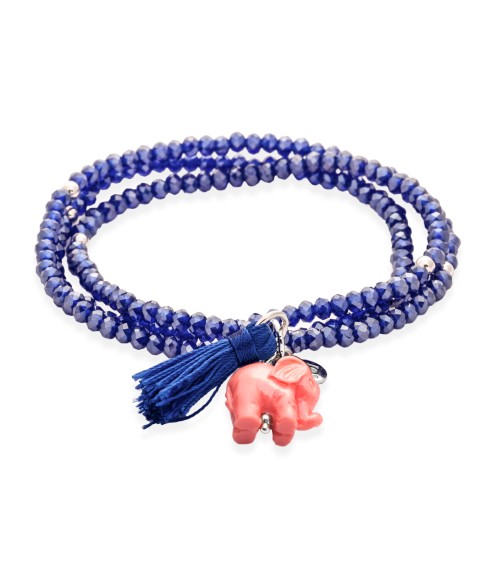 Pulsera Zen azul Marina García Elefante rojo 90049UE