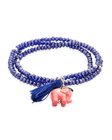 Pulsera Zen azul Marina García Elefante rojo 90049UE